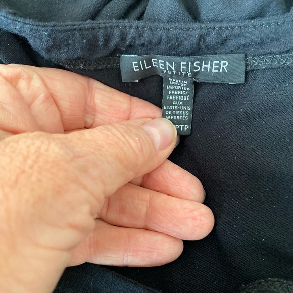 Eileen Fisher Black Long Sleeve Dress Timeless Elegance - Picture 9 of 12
